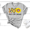 Tie Dye Shirt, Peace Love Sunshine, Premium Unisex Tee , Soft Tee, Plus Size Available, Sunflower Tee, Sunshine Sunflower, Tie Dye Sunflower