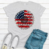 Us Flag Sunflower,  Premium Cotton Unisex Tee, Plus Size 2x, 3x, 4x, 4th Of July Shirt, Independence Day, Freedom