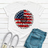 Us Flag Sunflower,  Premium Cotton Unisex Tee, Plus Size 2x, 3x, 4x, 4th Of July Shirt, Independence Day, Freedom