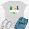 Mardi Gras Gnomes, Premium Cotton Tee , Soft Tee Shirt, Plus Size Available, Fat Tuesday Celebration Gnomes