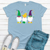 Mardi Gras Gnomes, Premium Cotton Tee , Soft Tee Shirt, Plus Size Available, Fat Tuesday Celebration Gnomes