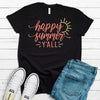 Happy Summer Y'all, Premium Cotton Unisex Tee, Plus Size Available 2x, 3x, 4x, Summer Tee, Vacation Shirt