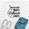 Summer Nights Ballpark Lights,  Premium Cotton Unisex Tee, Plus Size 2x, 3x, 4x, Baseball Tee, Baseball Player