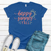 Happy Summer Y'all, Premium Cotton Unisex Tee, Plus Size Available 2x, 3x, 4x, Summer Tee, Vacation Shirt