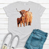 Highland Cow And Baby, Premium Soft Shirt, Plus Sizes Available 3x, 4x, Farm Shirt, Cow Lover Shirt