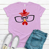 Chicken With Glasses, Premium Soft Unisex Tee, Plus Size 2x, 3x, 4x, Funny Chicken Shirt, Super Cute Shirt