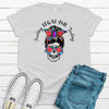 Feeling IDGAF-ISH Today, Premium Soft Unisex Tee, Plus Size 2x, 3x, 4x, Fun Sarcastic Shirt, Girl Skull