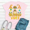 Summer Vibes Gnomes, Premium Soft Tee, Plus Sizes Available, 2x, 3x, 4x, Cute Summer Shirt, Beach Tee, Sand And Sun, Vacation Gnome Tee