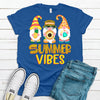 Summer Vibes Gnomes, Premium Soft Tee, Plus Sizes Available, 2x, 3x, 4x, Cute Summer Shirt, Beach Tee, Sand And Sun, Vacation Gnome Tee