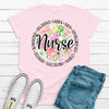 Floral Nurse Shirt, Premium Cotton Tee , Soft Tee Shirt, Plus Sizes  2x, 3x, 4x Sizes Available, Nurse Gift, Nursing Student Graduation Gift