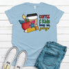 Coffee And Kids Keep Me Going, Teacher Gift, Teacher Shirt, School Days, Premium Cotton Tee , Soft Shirts, Plus Sizes 2x, 3x, 4x Available