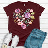 Mother's Day Gift, Mom Gift, Flower Mom GIft, Floral Heart, Premium Soft Unisex Tee, Plus Size 2x, 3x, 4x Available