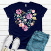 Mother's Day Gift, Mom Gift, Flower Mom GIft, Floral Heart, Premium Soft Unisex Tee, Plus Size 2x, 3x, 4x Available