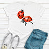 Super Cute Lady Bugs Shirt, Adorable Gift, Spring Time Shirt, Gift, Premium Unisex Soft Tee Shirt, Plus Sizes 2x, 3x, 4x Available