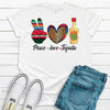 Peace Love Tequila, Premium Cotton Unisex Tee, Plus Size 2x, 3x, 4x, Tequila, Cinco De Mayo, Margarita Lover