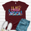 Hello Summer, Sunshine, Ocean, Beach Vacation, Premium Soft Shirt, Plus Sizes 2x, 3x, 4x Available, Vacation Shirt, Beach