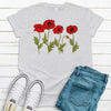 Red Poppies, Beautiful Flowers, Super Cute Spring Flowers, Floral Tee, Premium Soft Unisex Tee, Plus Size 2x, 3x, 4x Available