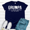 Grumpa Like A Regular Grandpa Only Grumpier, Father's Day Gift, Premium Soft Tee, Plus Sizes Available, Funny Grandpa Gift, Grumpy Grandpa