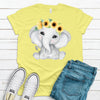 Super Cute Elephant With Sunflowers, Premium Soft Tee, Plus Sizes Available, 2x, 3x, 4x, Elephant Lover Shirt, Adorable Baby Elephant Gift