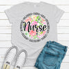 Floral Nurse Shirt, Premium Cotton Tee , Soft Tee Shirt, Plus Sizes  2x, 3x, 4x Sizes Available, Nurse Gift, Nursing Student Graduation Gift