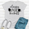 Classy Until Kickoff,  Premium Cotton Tee , Soft Tee Shirt, Plus Sizes 2x, 3x, 4x Available, Football Fan Shirt, Loud Football Fan