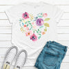 Mother's Day Gift, Mom Gift, Flower Mom GIft, Floral Heart, Premium Soft Unisex Tee, Plus Size 2x, 3x, 4x Available