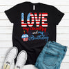 Love My Country And My Birthday, Premium Soft Tee, Independence Day, 2x, 3x, 4x, Plus Size Available, 4th Of July Birthday, Born On The 4th