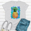 Summer Vibes Pineapple Tee, Vacay Tee, Beach Vacation, Premium Soft Shirt, Plus Sizes 2x, 3x, 4x Available, Vacation Shirt, Beach Tee