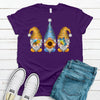 Summer Gnome Trio, Butterfly, Sunflower, Bee, Premium Soft Shirt, Plus Sizes 2x, 3x, 4x Available, Cute Gnomes, Spring And Summer Shirt