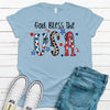 God Bless The USA, Premium Soft Unisex Tee, Plus Size 2x, 3x, 4x Available, Independence Day, Red White And Blue Flag