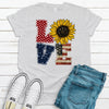 Super Cute Love, American Flag, Sunflower, Patriotic Shirt, Premium Soft Tee Shirt, Choice Of Colors , Soft Tee Shirt, USA Flag