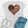 Cute American Flag Heart Patriotic Shirt, Premium Soft Tee Shirt, Choice Of Colors , America Shirt, God Bless America Shirt