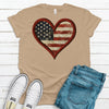 Cute American Flag Heart Patriotic Shirt, Premium Soft Tee Shirt, Choice Of Colors , America Shirt, God Bless America Shirt