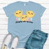 Hanging With My Peeps, Super Cute Chicks And Easter Eggs, Easter Tee Shirt, Spring Chickens, Premium Soft Unisex Tee Shirt, Choice Of Colors