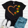 Fall Heart, Sunflowers, Cute Fall Flowers, Yellow And Orange Flowers, Premium Soft Tee Shirt, 2x, 3x, 4x, Plus Sizes Available