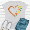 Fall Heart, Sunflowers, Cute Fall Flowers, Yellow And Orange Flowers, Premium Soft Tee Shirt, 2x, 3x, 4x, Plus Sizes Available