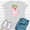 Fun Pig In Frog Costume, Dress Up Pig, Costume Party Pig, Frog Costume, Premium Soft Tee Shirt, Plus Sizes Available 2x, 3x, 4x