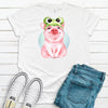 Fun Pig In Frog Costume, Dress Up Pig, Costume Party Pig, Frog Costume, Premium Soft Tee Shirt, Plus Sizes Available 2x, 3x, 4x