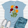 Beautiful Persian Buttercup, Ranunculus Flower, Floral, Premium Soft Tee Shirt, Plus Sizes Available 2x, 3x, 4x, Unique Flower Shirt