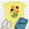 Beautiful Persian Buttercup, Ranunculus Flower, Floral, Premium Soft Tee Shirt, Plus Sizes Available 2x, 3x, 4x, Unique Flower Shirt