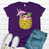 Cute Pineapple Rum Drink Shirt, Beach Drink, Summer Pool, Umbrella Drink, Premium Soft Tee Shirt, Plus Sizes Available 2x, 3x, 4x,