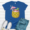 Cute Pineapple Rum Drink Shirt, Beach Drink, Summer Pool, Umbrella Drink, Premium Soft Tee Shirt, Plus Sizes Available 2x, 3x, 4x,