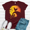 Halloween Chicken Shirt, Harvest Moon Chicken Silhouette, Premium Soft Tee Shirt, Plus Sizes Available 2x, 3x, 4x,