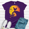 Halloween Chicken Shirt, Harvest Moon Chicken Silhouette, Premium Soft Tee Shirt, Plus Sizes Available 2x, 3x, 4x,