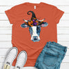 Super Cute Cow In Halloween Witch Hat, Halloween Tee Shirt,  Premium Soft Shirt, Plus Sizes Available 2x, 3x, 4x,