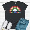 Cute Stay Magical, Rainbow, Castle, Premium Soft Tee Shirt, 2x, 3x, 4x Plus Size Available