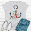 Super Cute Anchor With Flowers, Boat Lover Shirt. Cute Sailing Shirt, Premium Soft Shirt, Plus Sizes 2x, 3x, 4x Available, Marine Shirt