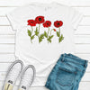 Red Poppies, Beautiful Flowers, Super Cute Spring Flowers, Floral Tee, Premium Soft Unisex Tee, Plus Size 2x, 3x, 4x Available