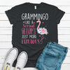 Grammingo Like A Normal Grandma Just More Fabulous, Grandma Gift, Premium Soft Tee, Plus Sizes 3x, 4x Available, Flamingo Lover Gift