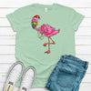 Cute Christmas Flamingo, Christmas Lights, Flamingo Lover, Premium Cotton Unisex Tee, Size 2x, 3x, 4x Plus Size Available